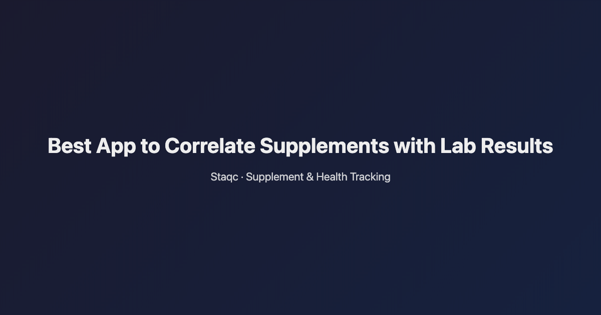 Featured image for blog post titled Best App to Correlate Supplements with Lab Results