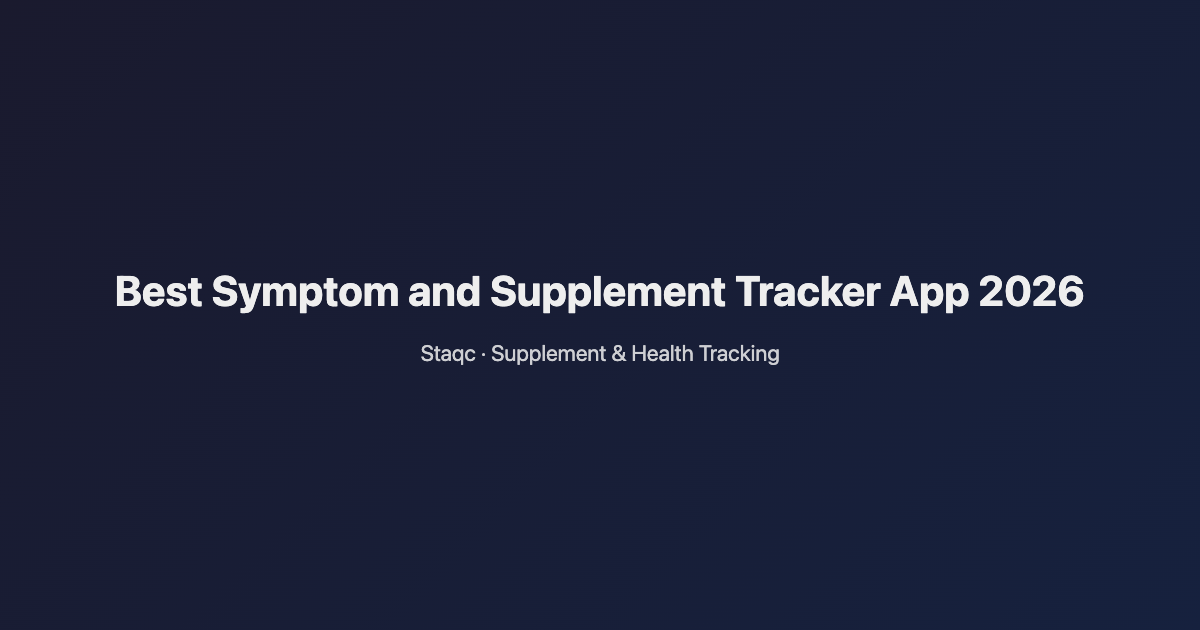 Featured image for blog post titled Best Symptom and Supplement Tracker App 2026