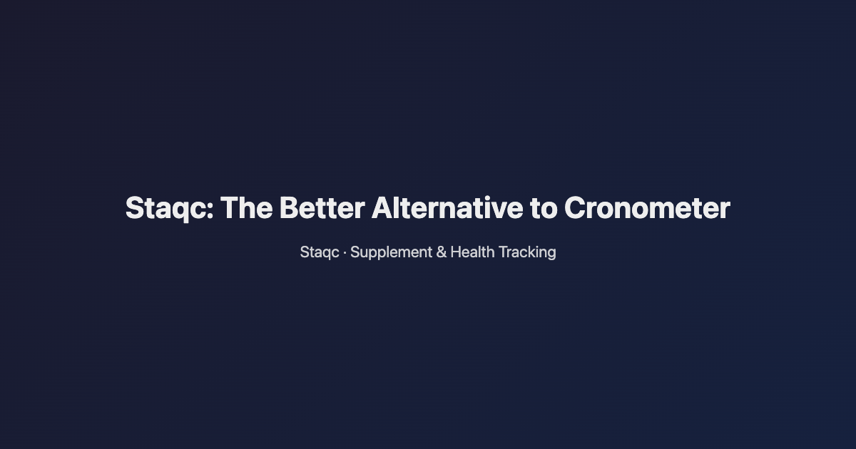 Featured image for blog post titled Staqc: The Better Alternative to Cronometer