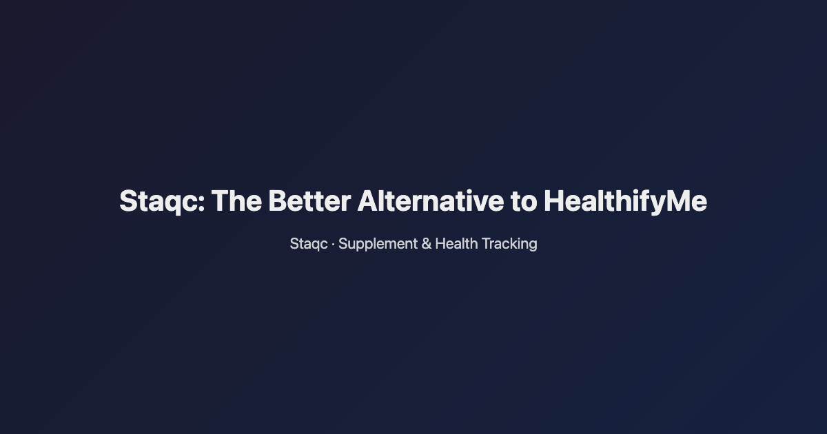 Featured image for blog post titled Staqc: The Better Alternative to HealthifyMe