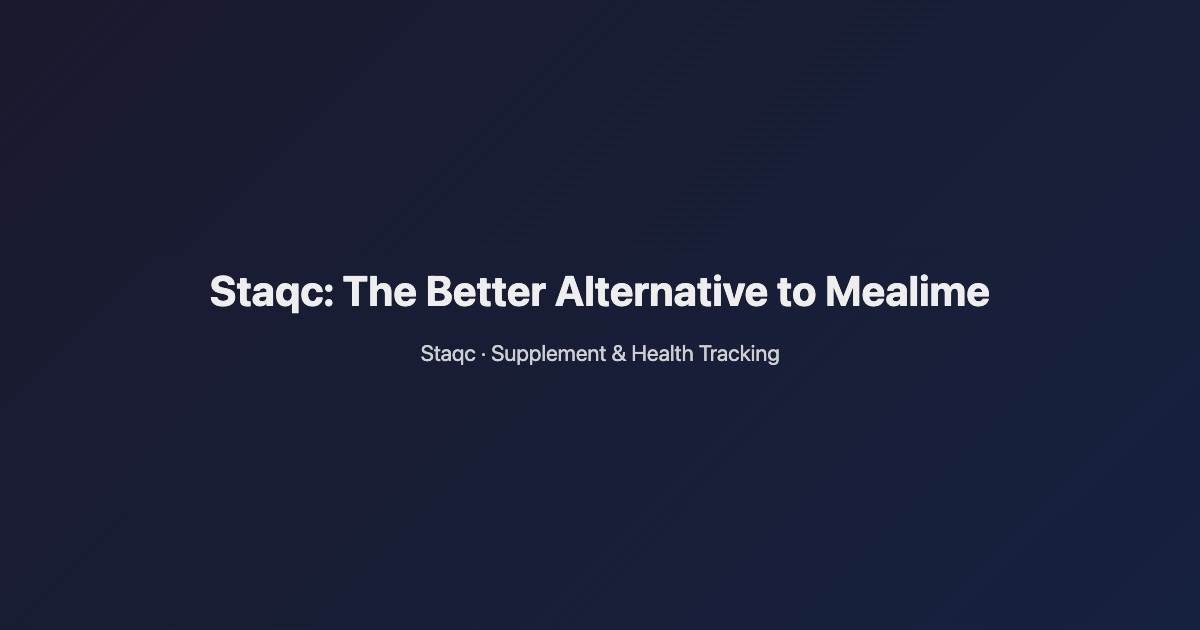 Featured image for blog post titled Staqc: The Better Alternative to Mealime