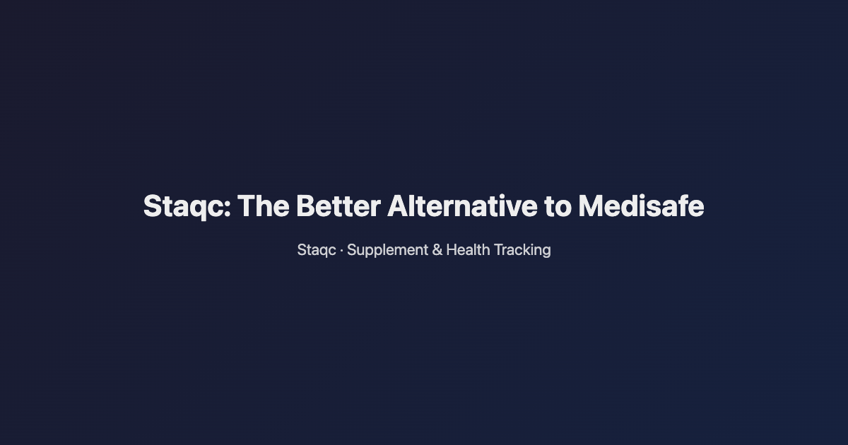Featured image for blog post titled Staqc: The Better Alternative to Medisafe