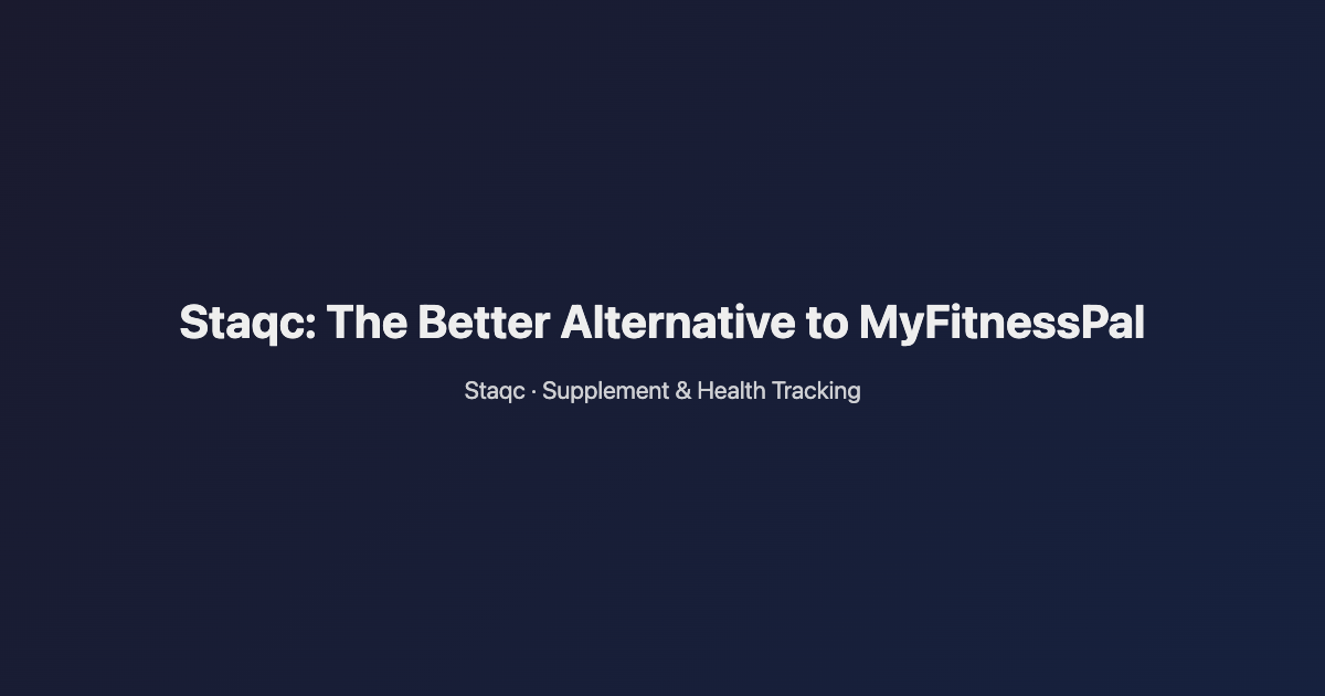Featured image for blog post titled Staqc: The Better Alternative to MyFitnessPal