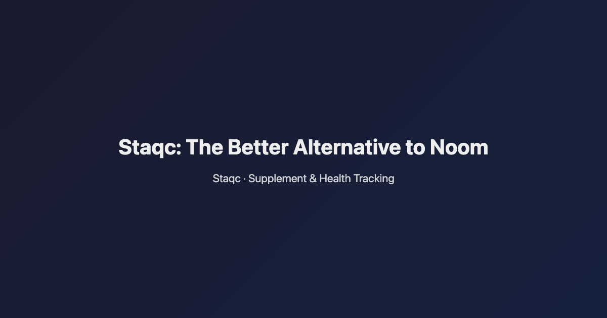 Featured image for blog post titled Staqc: The Better Alternative to Noom