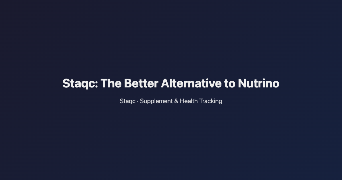 Featured image for blog post titled Staqc: The Better Alternative to Nutrino