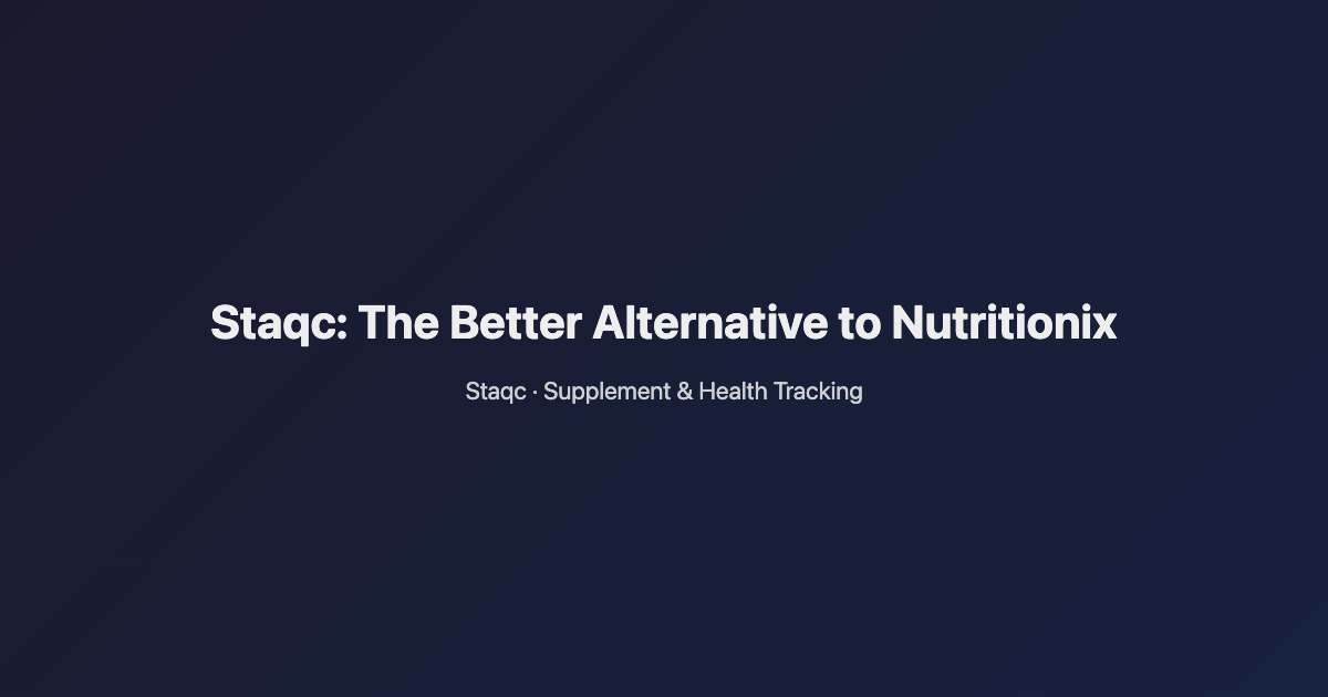 Featured image for blog post titled Staqc: The Better Alternative to Nutritionix