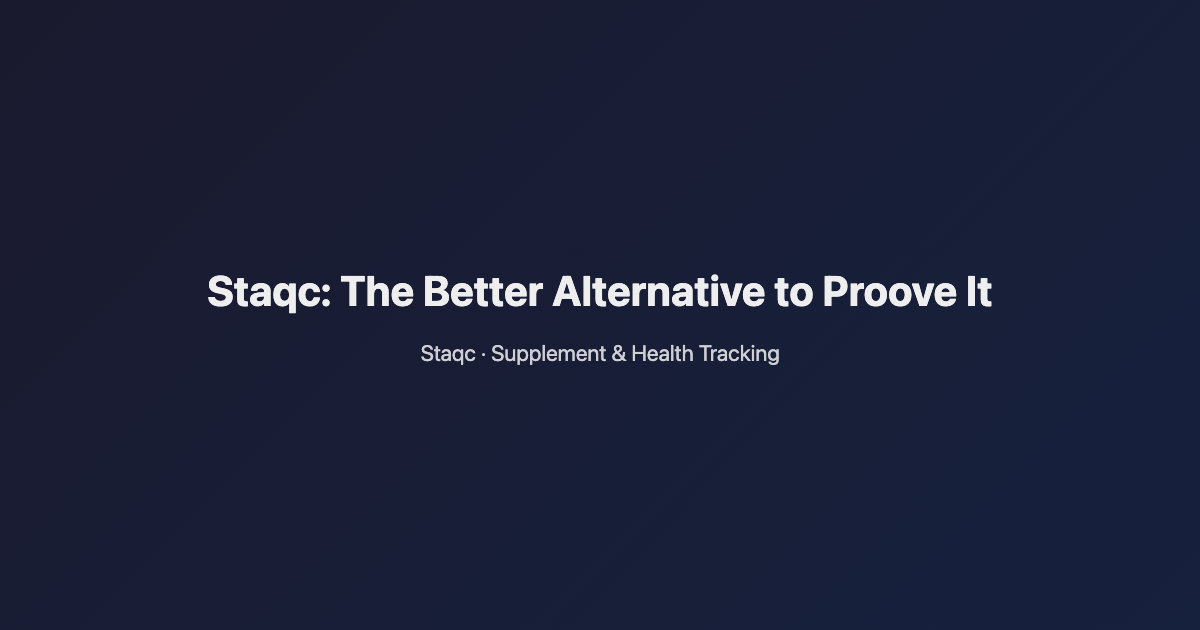 Featured image for blog post titled Staqc: The Better Alternative to Proove It