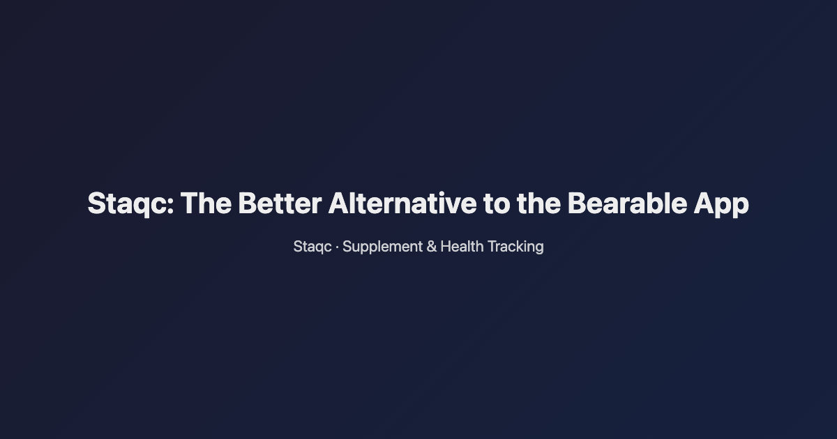 Featured image for blog post titled Staqc: The Better Alternative to the Bearable App