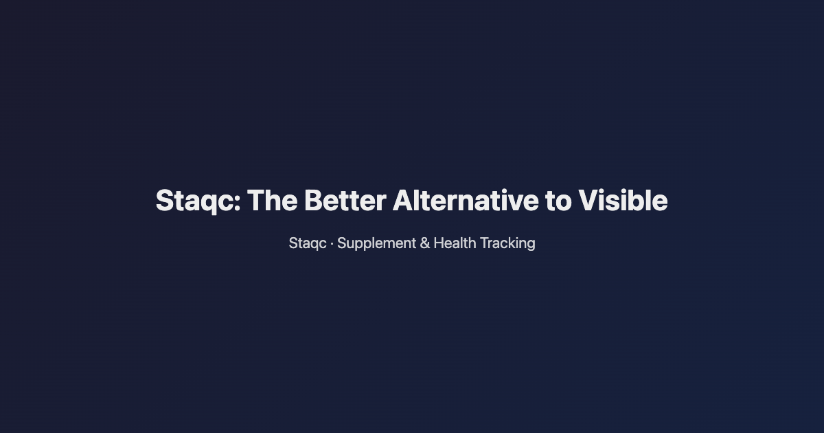 Featured image for blog post titled Staqc: The Better Alternative to Visible