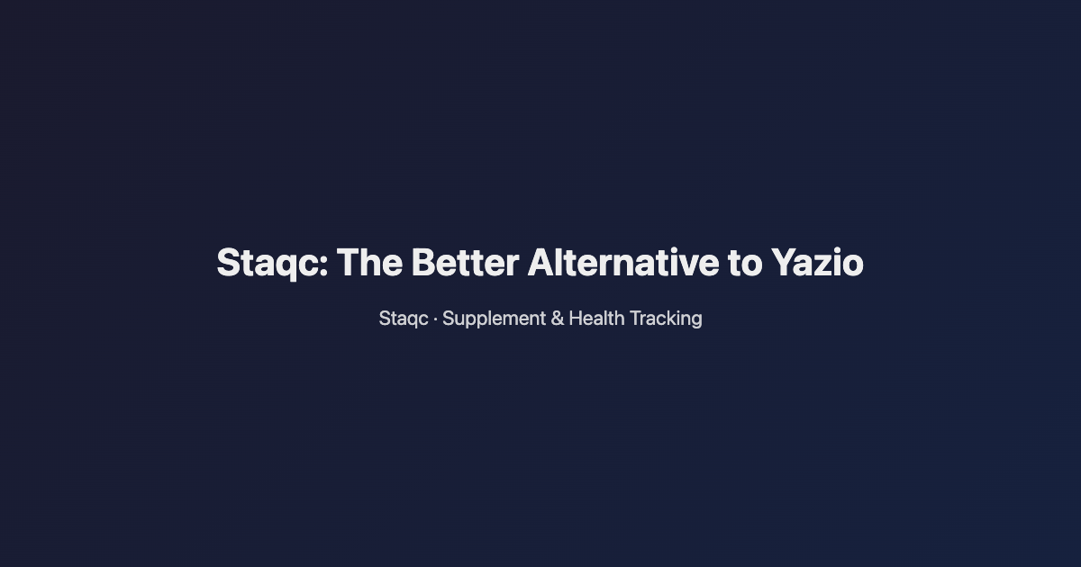 Featured image for blog post titled Staqc: The Better Alternative to Yazio