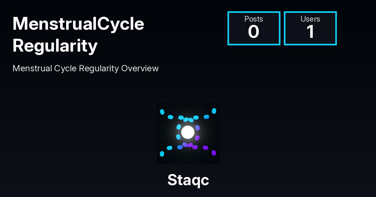 Regularity Month Menstrual Cycle Regularity | Staqc | Track and Analyze Your Health Data