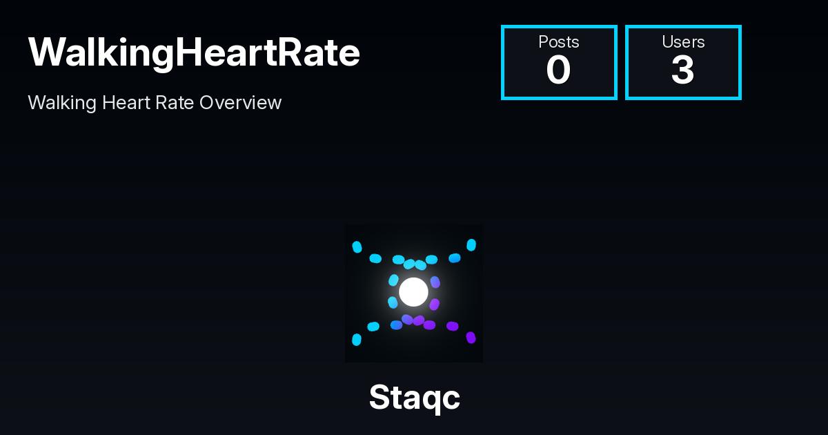Walking Heart Rate | Staqc | Track and Analyze Your Health Data